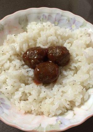 ミートボールおにぎり-レシピのメイン写真