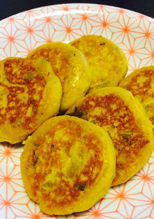 *かぼちゃの煮付けで 簡単焼き白玉団子*-レシピのメイン写真