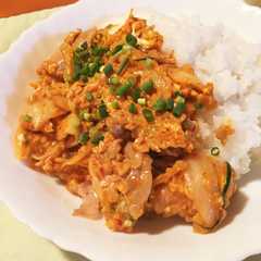 รูปของ 5分でできる♡豚キムチ納豆丼