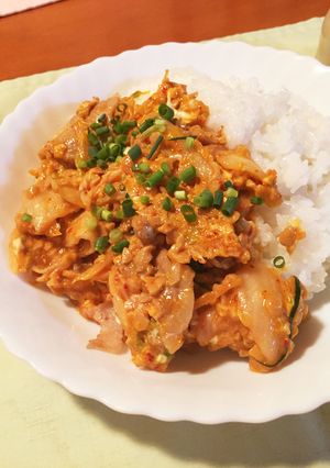 5分でできる♡豚キムチ納豆丼-レシピのメイン写真