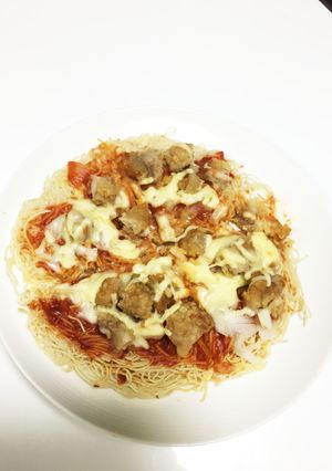 テレビで話題☆そうめんピザ☆簡単-レシピのメイン写真