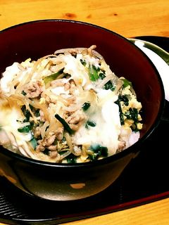 簡単~豚ひき肉のニラ玉丼♪-レシピのメイン写真
