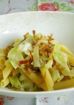 ちりめん山椒とキャベツのペペロンチーノ-レシピのメイン写真