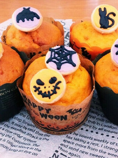 ハロウィン☆秋のかぼちゃのカップケーキ-レシピのメイン写真