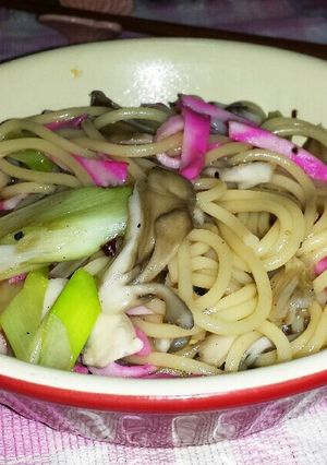 超簡単!スボラな舞茸スープペヘロンチーノ-レシピのメイン写真