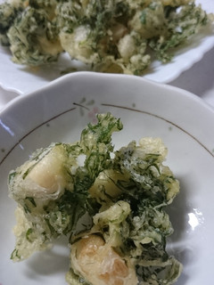 カリっホクッ♪しその衣でにんにくの天ぷら-レシピのメイン写真