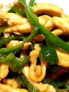 鶏胸肉とピーマンだけでチンジャオロース♪-レシピのメイン写真