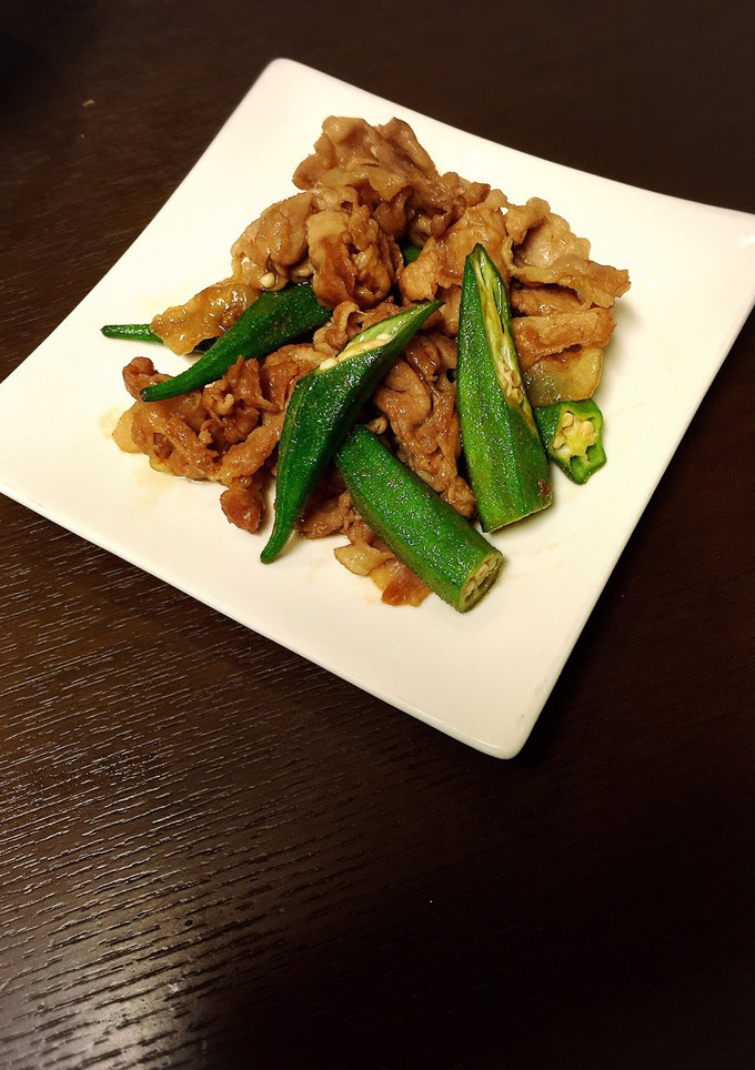 簡単！豚肉とオクラの甘辛炒め-レシピのメイン写真