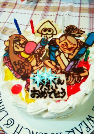 スプラトゥーンのケーキ-レシピのメイン写真