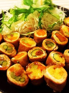 簡単!アスパラとにんじんとポテトの肉巻き-レシピのメイン写真
