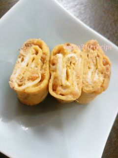 香ばしい♪簡単!鮭ごま入り卵焼き-レシピのメイン写真