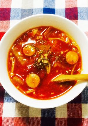 冷蔵庫の残りもので簡単トマトスープ-レシピのメイン写真