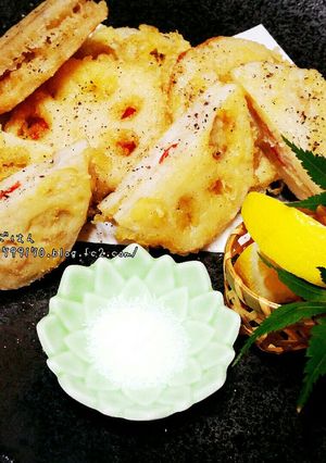 鶏ミンチとプチトマトde蓮根の挟み揚げ-レシピのメイン写真