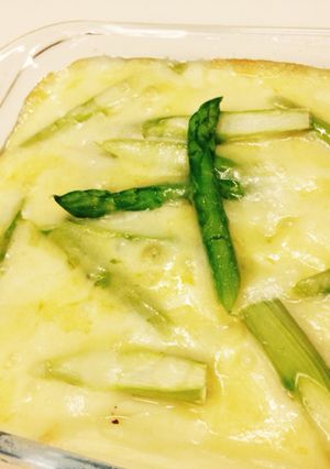 チーズたっぷり白菜グラタン・アスパラのせ-レシピのメイン写真