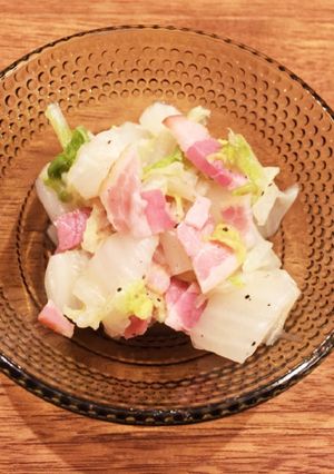 茹でたら1分！白菜とベーコンサラダ？-レシピのメイン写真