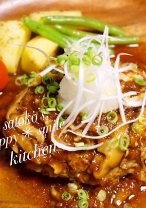 絶品きのこソースの和風チーズハンバーグ-レシピのメイン写真