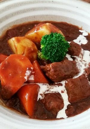 圧力鍋で♪子供と食べたいビーフシチュー-レシピのメイン写真