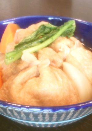 肉詰めいなりと根菜の煮物-レシピのメイン写真