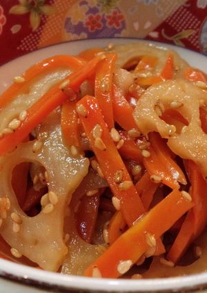 ラクラク定番の味♪蓮根と人参のきんぴら-レシピのメイン写真