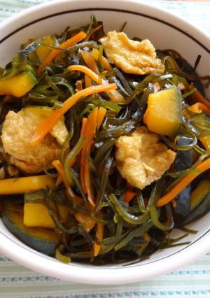 切り昆布とかぼちゃの煮物-レシピのメイン写真