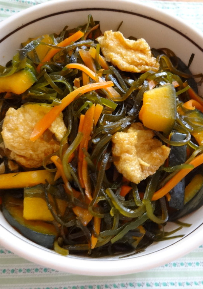 切り昆布とかぼちゃの煮物-レシピのメイン写真