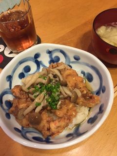 豚天のキノコあんかけ丼-レシピのメイン写真