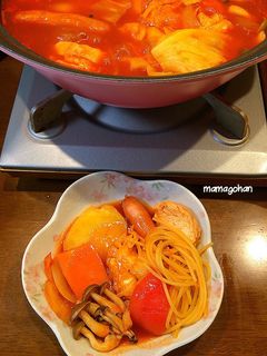 トマト鍋にそのままINのワンポットパスタ-レシピのメイン写真