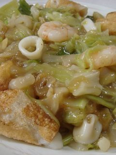 サクッもちっとろ~★揚げ餅海鮮あんかけ-レシピのメイン写真