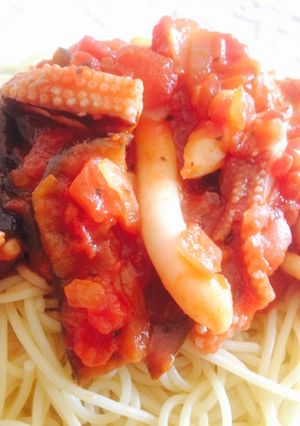 ♡イカゲソとナスのトマトソースパスタ♡-レシピのメイン写真