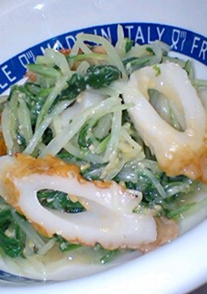 みず菜とちくわの酢味噌和え-レシピのメイン写真