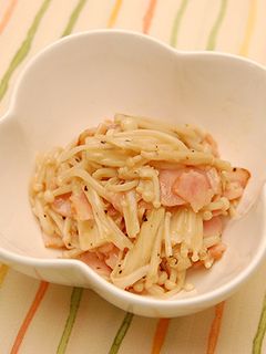 お弁当に|えのきとベーコンのバター炒め-レシピのメイン写真