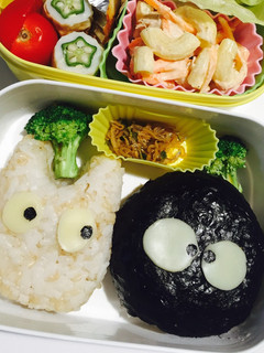 簡単!キャラ弁 トトロ♡まっくろくろすけ-レシピのメイン写真