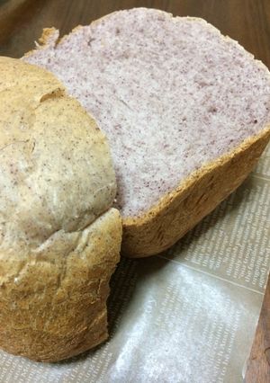 黒米粉入食パン☆ホームベーカリー☆-レシピのメイン写真