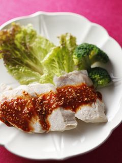 蒸し鶏のヤンニョムかけ-レシピのメイン写真