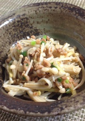 【惣菜】えのきだけのそぼろ炒め-レシピのメイン写真
