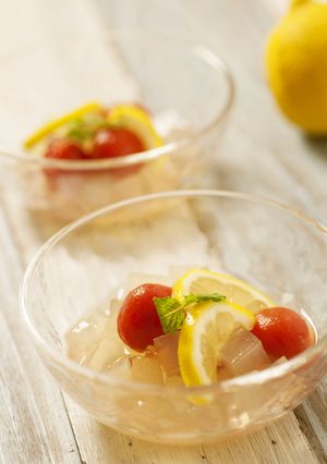 ダイエット中のデザート！蜂蜜レモン寒天♪-レシピのメイン写真