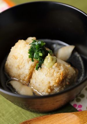 こんがり焼きおにぎりの鱈入り茶漬け❀-レシピのメイン写真