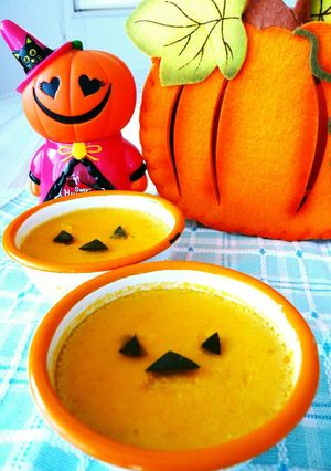 ハロウィンに♪かぼちゃプリン-レシピのメイン写真