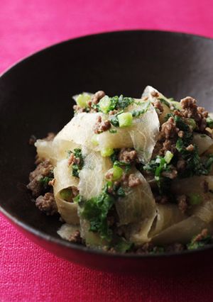 ぺらぺら大根と牛肉の炒め煮-レシピのメイン写真