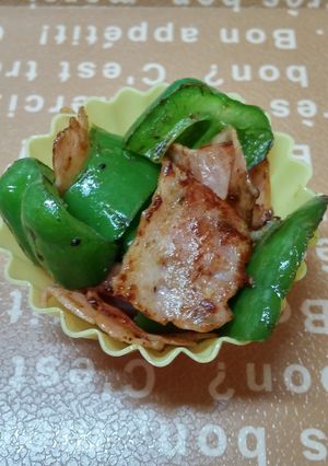 お弁当に❣ピーマンのベーコン炒め♪-レシピのメイン写真