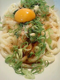 簡単★超美味しい釜玉うどん風-レシピのメイン写真