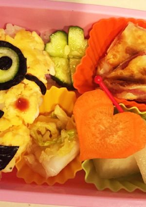 簡単キャラ弁 ミニオン-レシピのメイン写真