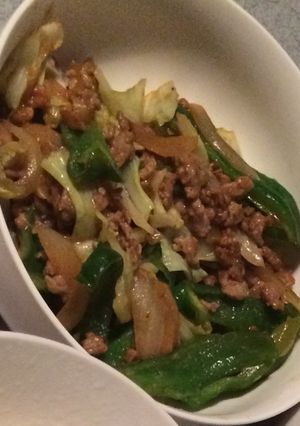ピーマンとキャベツの肉味噌炒め-レシピのメイン写真