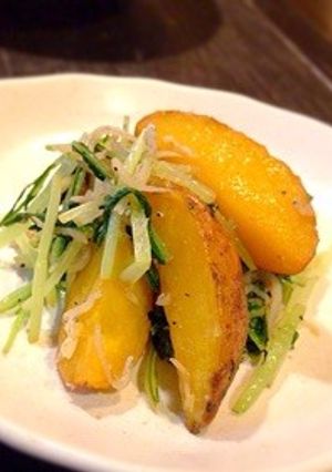しらすと水菜とポテトフライ和えポン酢味-レシピのメイン写真