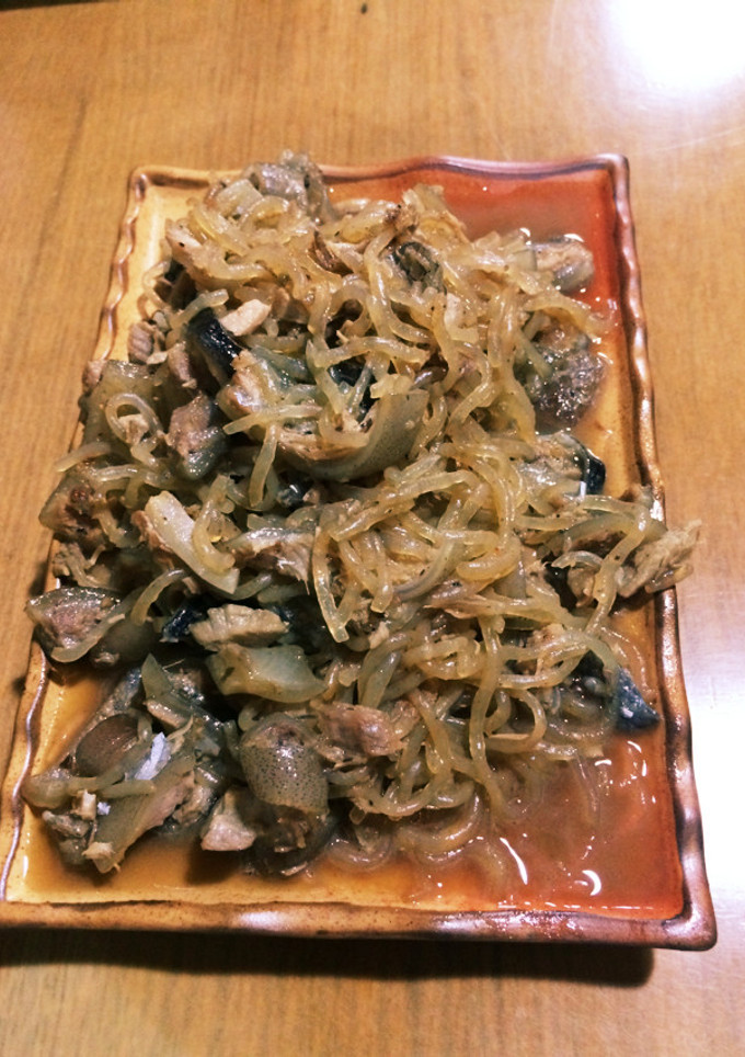 マグロの皮の炒め物-レシピのメイン写真