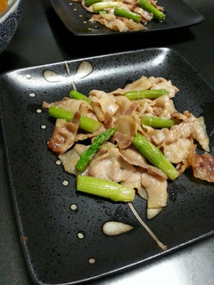 アスパラと豚肉のマヨつゆ炒め-レシピのメイン写真