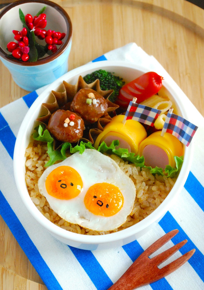 簡単キャラ弁☆うずらの卵で双子のぐでたま-レシピのメイン写真