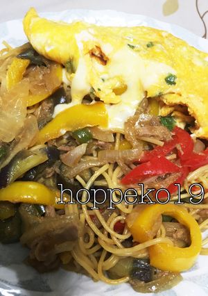 残り野菜でありあわせパスタの夕ごはん-レシピのメイン写真