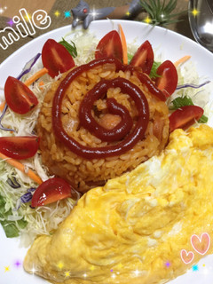 笑顔のオムライス!ふわふわヨーグルト玉子-レシピのメイン写真