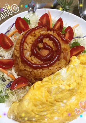 笑顔のオムライス！ふわふわヨーグルト玉子-レシピのメイン写真